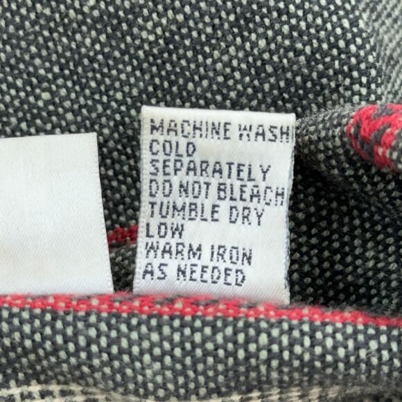 Chicos Design Womens Size 3 US 16 Jacket Cotton Canvas Striped Gray Red - Picture 14 of 16